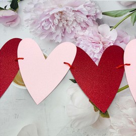 Galentines Gang Banner Glittery Love Heart Banner, No DIY Girls Ladies Galentines Day Party Decorations Valentines Day Fireplace Decor - 3 Pack 10 Feet