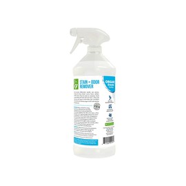 Only Natural Pet Enzyme Powered Stain & Odor Eliminator - Professional Pet Urine Pee Cleaner Deodorizer for Cats - Hardwood Floors Carpets Upholstery - Fresh Mandarin Orange & Green Tea Scent 32Floz
