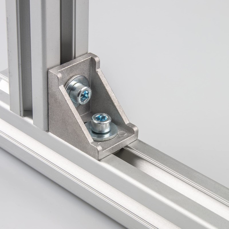 sourcing map 8Pcs Inside Corner Bracket Gusset, 38x38x18mm 2040 Angle