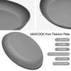 MAXCOOK 2 pcs Titanium Camping Plate Dishes,7.68 Inch Ultralight Durable
