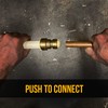 PROCURU 1-1/4 Inch Pushfit Coupling, Push-to-Connect Brass Plumbing Fitting for