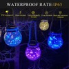 Solar Hanging Lights Outdoor 2 Pack, 20 RGB LED Waterproof