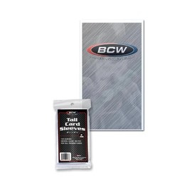 NEW (100 ct) BCW Tall Trading Card Sleeves-  Poly Soft Sleeves Holders