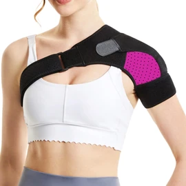 vesaneae Shoulder Brace Support for Men Women, Left and Right Adjustable Shoulder Wrap for Fitness Training Exercise, Rotator Cuff Compression Support Relief for Shoulder Injuries Tendonitis Joint Sprain