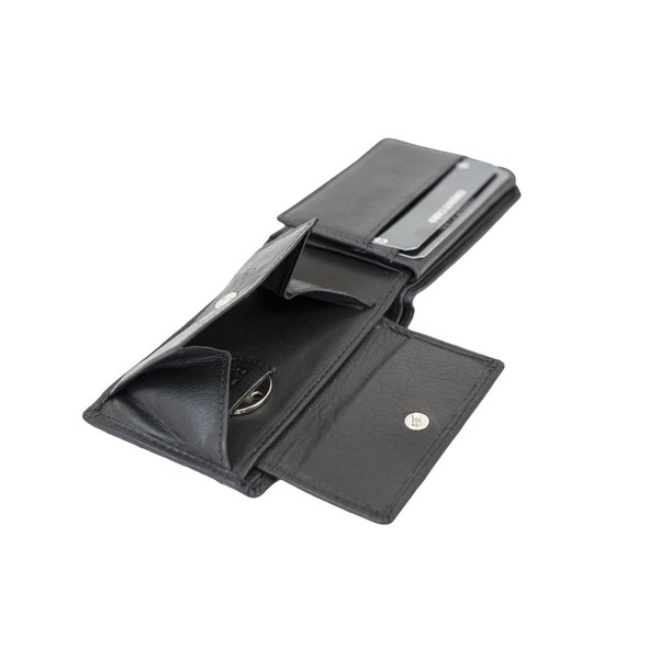 LEAS Mini Wallet with Flap Extra Flat in Landscape Format