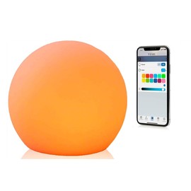 YESIE 8-Inch LED Ball, Night Light for Kids, Outdoor Ambient Lighting, Easy Charging, Remote Control,16 RGB Colors,UV Resistant