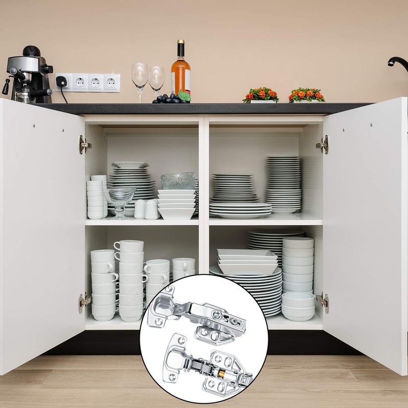 6 Pcs Kitchen Units Door Hinges, Soft Close Cupboard Wardrobe