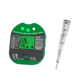 Leogony Plug Socket Tester UK, 90-250V Plug Tester Set for Power Socket Wiring Inspection