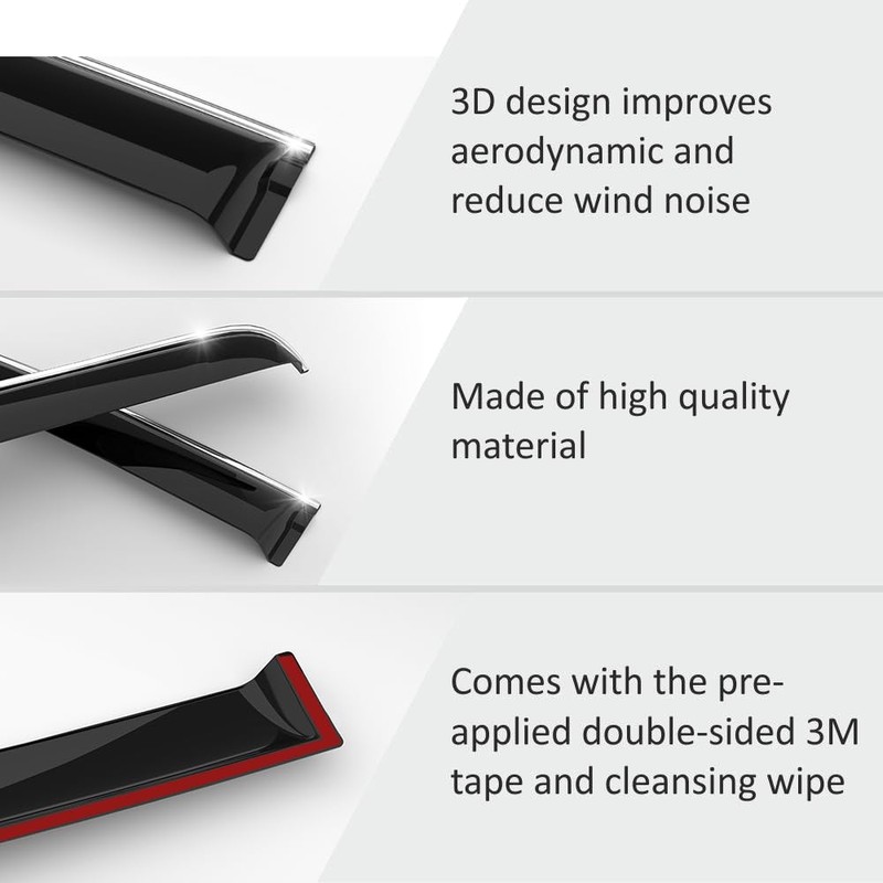 Voron Glass Tape-on Extra Durable Rain Guards for Lexus TX