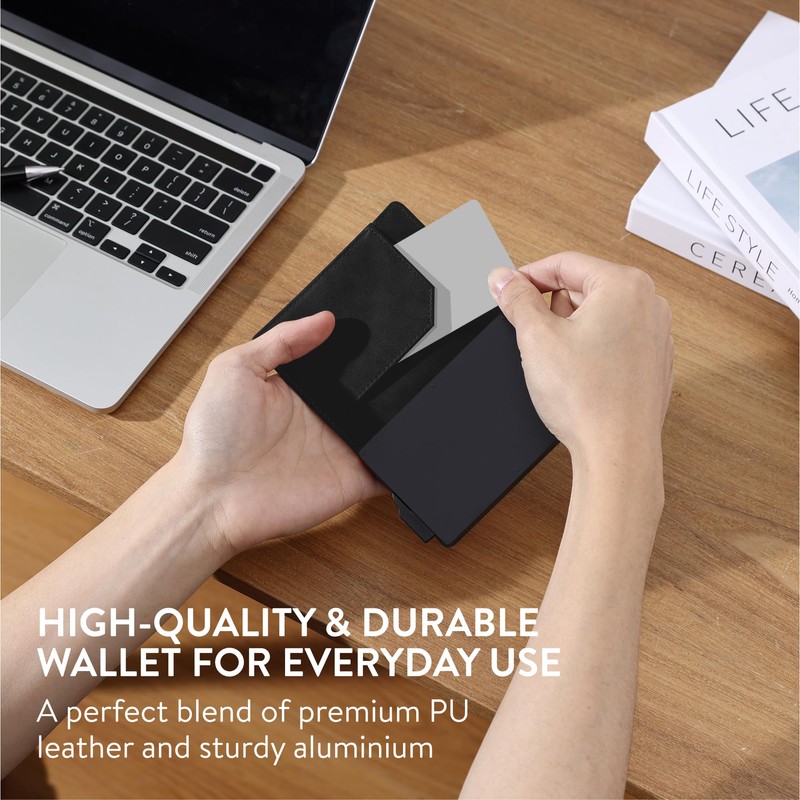 Navaris Pop Up Wallet with Inner Slots - Pop-Up &