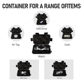 MAILADA Magnetic Key Box,Magnet Key Holder Under car,Hide a Key Magnetic Holder,IPX7 Waterproof Key Hider Outdoor (Regular)