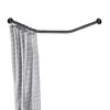 Adjustable Black Corner Shower Rod, 31-41 Inch Diamond Shaped Shower
