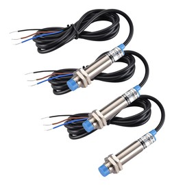 Heschen M12 Interruptor de sensor de proximidad inductivo, LJ12A3-4-Z/BX, detector de 4 mm, 10-30VDC 200 mA, NPN normalmente abierto (NO), tipo sin blindaje, 3 cables, 3 unidades