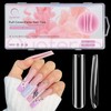 Clear Square Nail Tips for Acrylic Nails Professional, 240Pcs XXXL