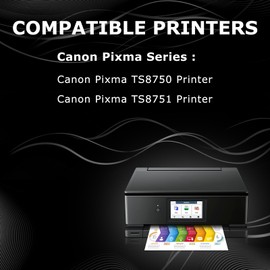 DOUBLE D PGI-530 for Canon 530XXL Replacement for Canon Pixma TS8750 Printer Cartridges Compatible with Canon PIXMA TS8750 TS8751 (3PGBK)