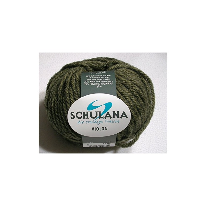 Schulana Violon Solid Virgin Wool Blend Yarn Olive (2)