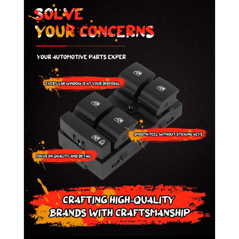 cciyu Master Power Window Switch 20830824 25964261 Front Left Driver