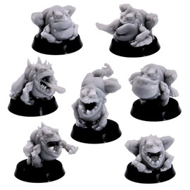 Forged Terrain Fantasy Swamp Goblin Herds Set 32mm Scale Miniatures for Tabletop Gaming Cavalry Unit Monster Pack Figures