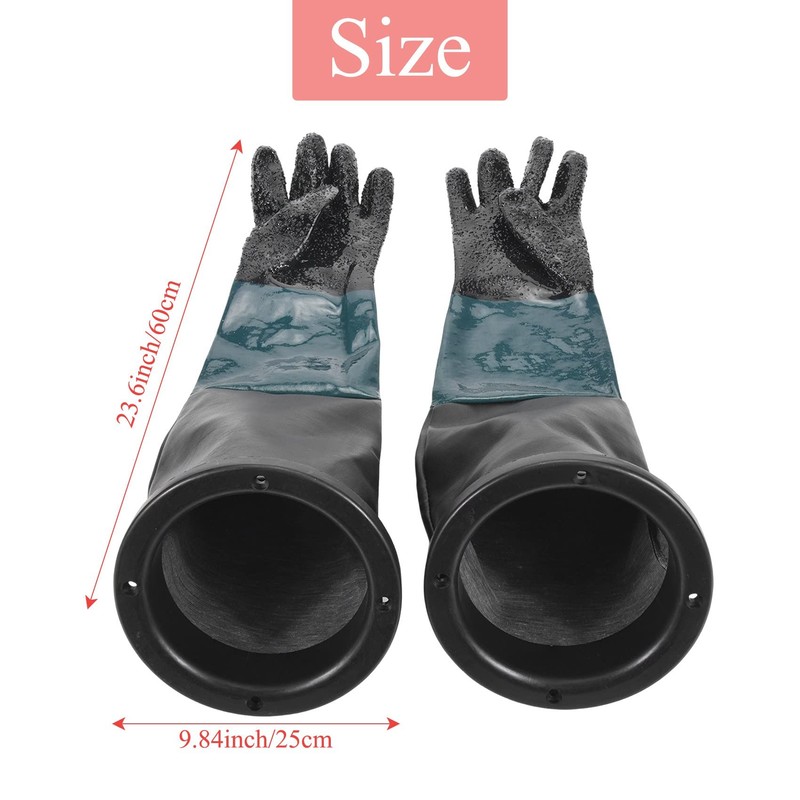 Tagtight Sandblasting Gloves Sandblaster Parts 60 cm with O Rings