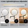 LANSI 8" Wall Mounted Makeup Mirror with Handle, 3 Color