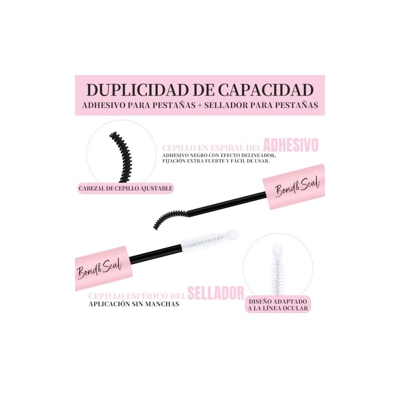 Mayhug Kit 4 en 1 para de Pestañas: Pegamento