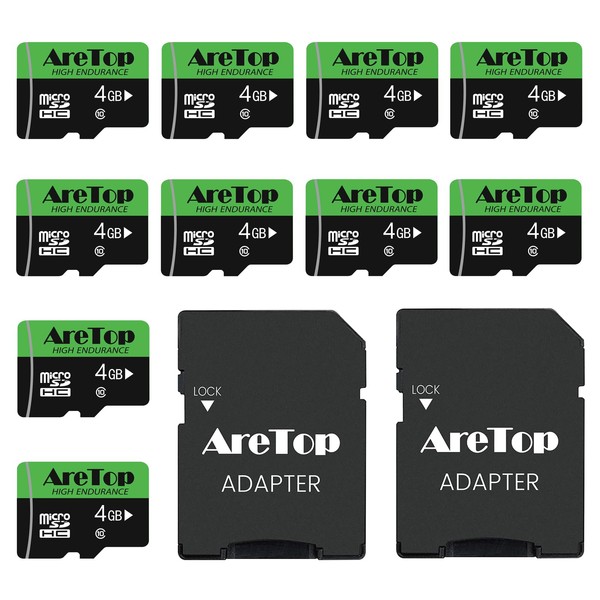 AreTop 4GB Micro SD Cards 10-Pack Micro Memory Cards with