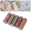 5 Pcs Multi Color Gradient Sewing Quilting Embroidery Thread Spool