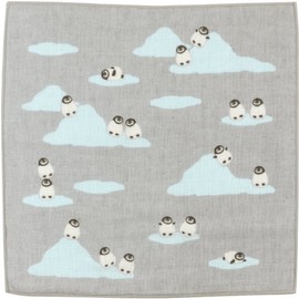 濱 Pattern Japanese taoru semiuxossyu Pet Penguin Blue