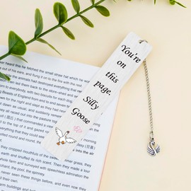 Silly Goose Stocking Stuffers for Book Lovers Goose Bookmarks for Women Men Cute Silly Goose Bookmarks Gifts for Bookmate Book Reading Accessories for Teen Girls Birthday Christmas Gifts Ideas