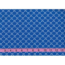 Joann Fabrics BTY Blue White X Crosshatch Floral Geo Print 100% Cotton Quilt Fabric YARD