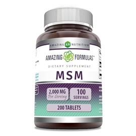 AMAZING NUTRITION - MSM 2000 mg suplemento dietario 200 tabletas