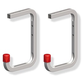 Gedotec Wall Mount – Ceiling and Wall Hooks for Screwing Galvanised Steel | Pack of 2 Tool Hooks 115 x 160 x 100 mm Including Mounting Material | Universal Hooks Made of Metal | Wall Mount Garage