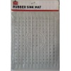 Table King Kitchen Sink Mats 12”x10” Soft White Rubber Grid
