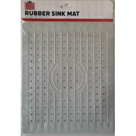 Table King Kitchen Sink Mats 12”x10” Soft White Rubber Grid Non-Slip Mat 1 Ct/Pk