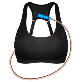 The Original WineRack Booze Bra Flask - Adjustable Design - Holds 25oz of Booze (Black, Medium)