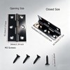 12 Packs 2.15 Inch Black Stainless Steel Butt Hinges, Small