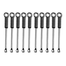 10 Pieces Stainless Steel Mini Spoon Micro Measuring Spoon Set for Salts, Spice, Kitchen Spoons, Black