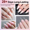 SUTOZMIWE Poly Gel Nail Kit, Clear White Nude Pink Nail