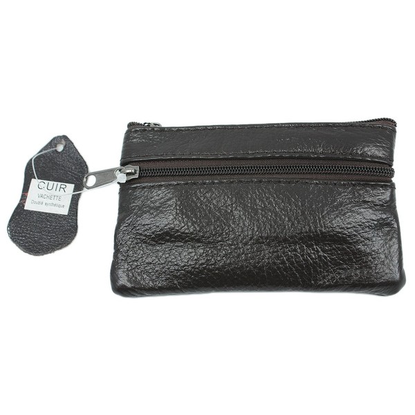 YEHMAN Genuine Cowhide Leather Flat Purse for Trouser and Jacket