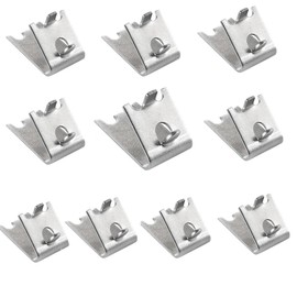 Refrigerator Freezer Mesh Bulkhead Frame Stainless Steel Reinforced 1.5mm Lock Refrigerator Shelf Hanger Hooks, Refrigerator Shelf Parts Support, 10 Pcs