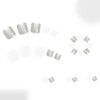 24Pcs Summer White Press on Short Square Toenails,YIHONGYAN Fake Toe