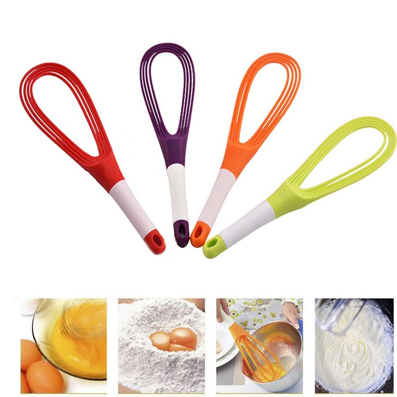 Whisk 29cm Flat Plastic Thick Wire Egg Frother Non-Stick Cookware