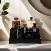Black Wooden Cologne Organizer for Men - 3 Tier Wooden