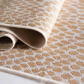 Unique Loom Jill Zarin Outdoor Collection Area Rug - Cape Town (7' 10'' Square, Dark Beige/ Ivory)