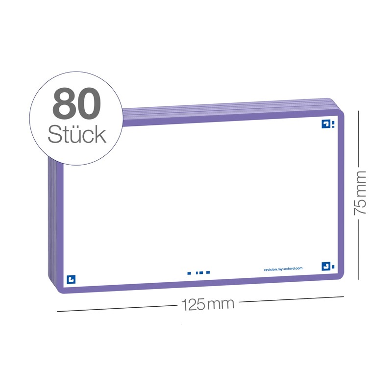 Oxford Flash 2.0-80 Sheets of Bristol Flash Cards 7.5 x