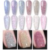 BORN PRETTY Gel Nails, Glitter Flash Nails, Gel Nail Glitter,