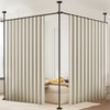 Folding Pleated Extra Wide Room Divider Blackout Curtains for Living