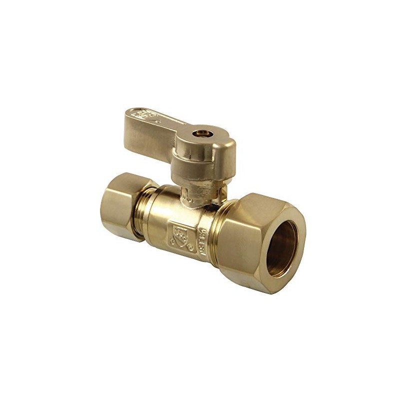 Kingston Brass KF5335PB 5/8" OD x 3/8" OD Comp Straight