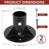 Cskunxia 2PCS Round Posts Base Bracket Chain Link Fence Flange