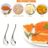 DACUAN Spherification Spoon, 2pcs Small Slotted Bar Spoon, Stainless Steel